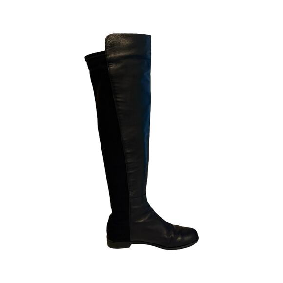 Stuart Weitzman 5050 Over The Knee Boots Black Nappa Leather Size 8 - Picture 1 of 10